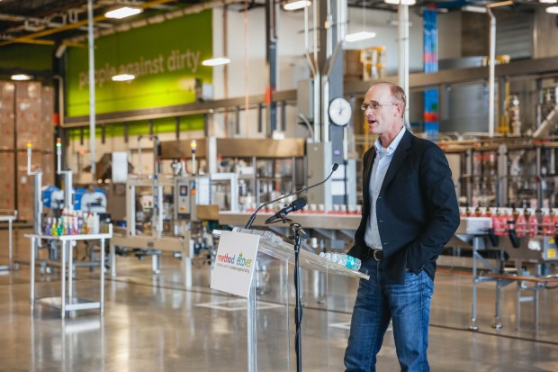 CEO, Drew Fraser, at Method's new Southside Soap Box manufacturing facility
