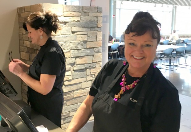 Founder's Hall cashier and hostess, Linda O'Brien