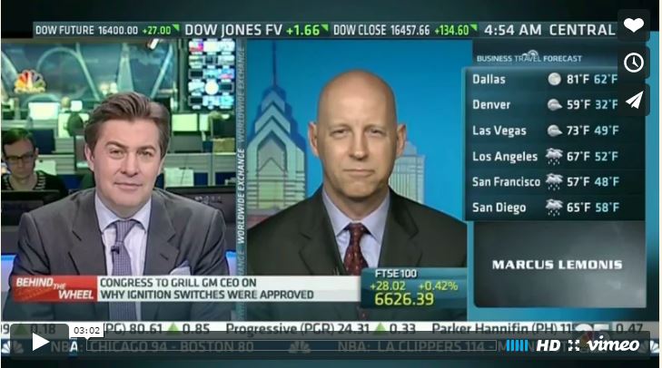 CNBC’s Worldwide Exchange, “What GM Should Say to Congress About Ignition Recalls”
